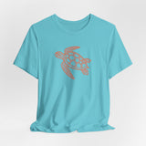 Orange Tribal Sea Turtle Graphic Tee - 6 Colors