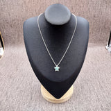 Silver Tone Sea Turtle Pendant Necklace Turquoise Shell with Crystal Accents (approx 16 inches AROUND) Aqua Silver charm for any look.