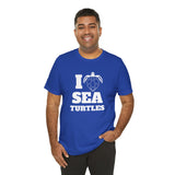 I Heart Sea Turtles White Ink Graphic Tee - 7 Colors