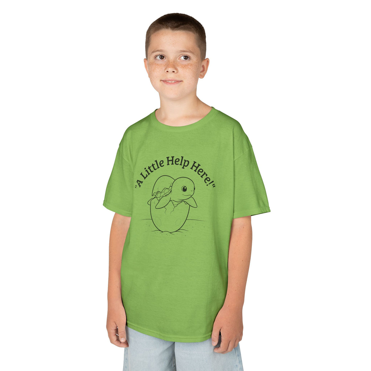 Kids Cute Baby Sea Turtle Hatching Cartoon Tee, Kids T-Shirt, Sea Turtle Apparel, Animal Lover Shirt, Children's Clothing