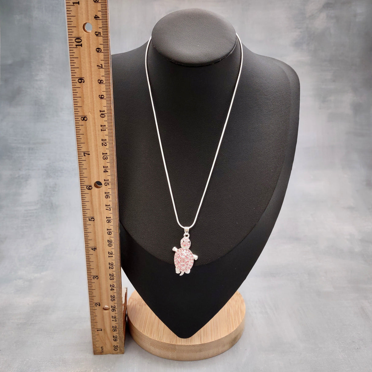 Purple Sea Turtle Necklace Silver Rhinestone Pendant (approx. 16+ inches AROUND) Plum Colored Sea Turtle Jewelry gift for ocean life lovers!