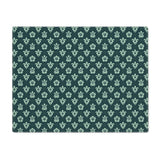 Dark Teal Sea Turtle and Floral Pattern Placemat