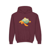 Youth Orange and Teal Sea Turtle Hoodie - 6 Colors