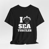I Heart Sea Turtles White Ink Graphic Tee - 7 Colors