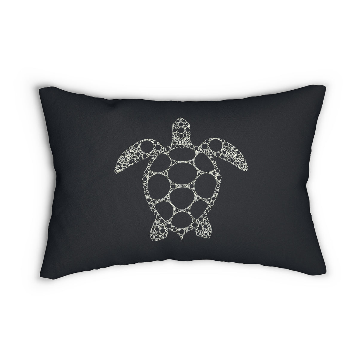 Dark Navy Sea Turtle Lumbar Pillow