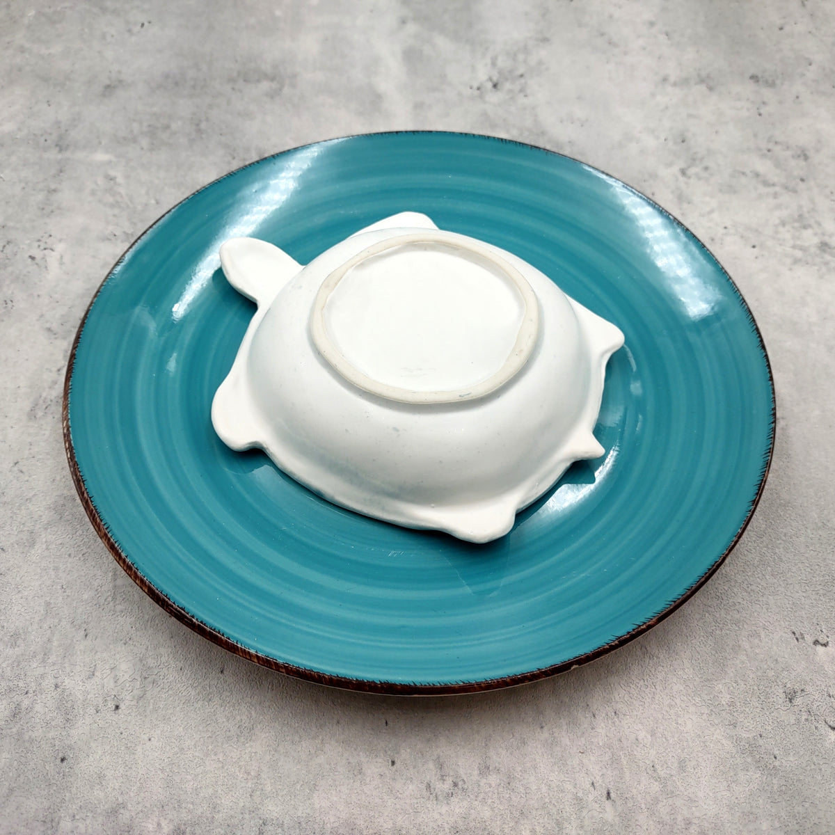Sky Blue Sea Turtle Ceramic Dish (1 bowl approx. 5.25+ inches) Light Blue Sea Turtle Dish for trinkets jewelry & beach home decoration!