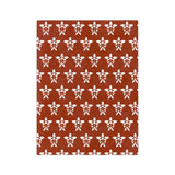 Burnt Orange and White Sea Turtle-Themed Velveteen Microfiber Blanket - 3 Sizes