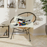 Bauhaus Inspired Red Yellow Blue Sea Turtle-Themed Velveteen Microfiber Blanket - 3 Sizes