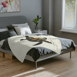 Sea Turtle Art Print -Themed Velveteen Microfiber Blanket - 3 Sizes