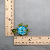 Swirl Glass Sea Turtle Figurine Green Blue (1 figure approx. 1.5 inches) Swirly Green Blue Glass Sea Turtle for gifts décor & collecting!
