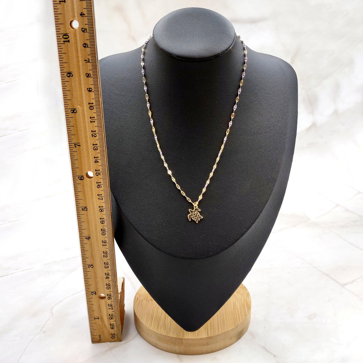 Sea Turtle Necklace Purple Gold Color (1 necklace approx. 16+ inches AROUND) Elegant Gold Tone Violet Sea Turtle charm necklace gift!