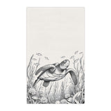 Black n White Sea Turtle Tea Towel (cotton, poly)