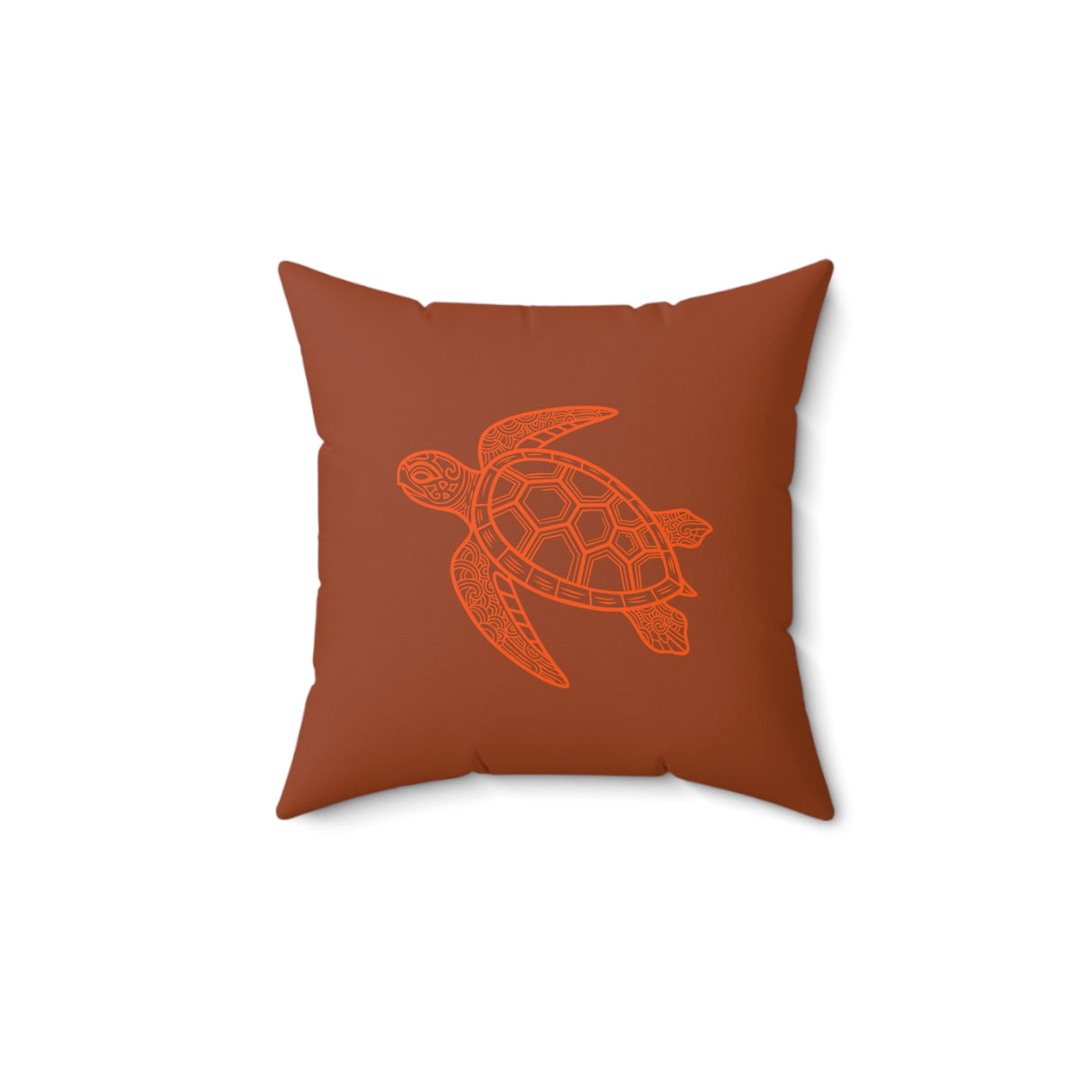 Oranges Tropical Sea Turtle Pillow, Faux Suede Pillow - 4 sizes