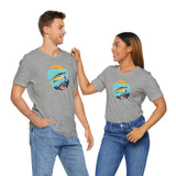 Sea Turtle At Sea Circle Design Unisex Jersey Short Sleeve Tee, Great Gift For Sea Turtle Lovers, Sea Turtle Shirt