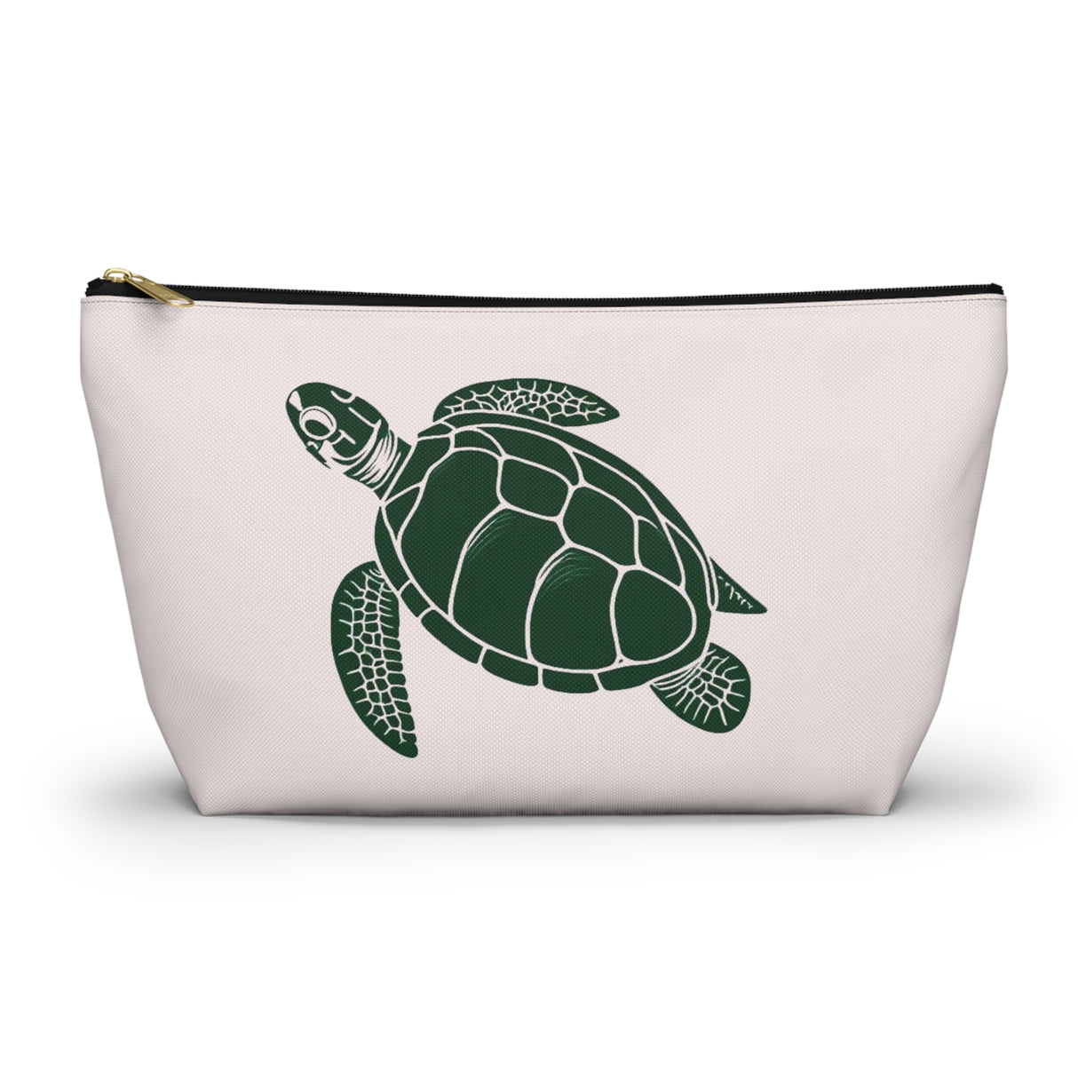 Pink and Green Sea Turtle Print Accessory Pouch