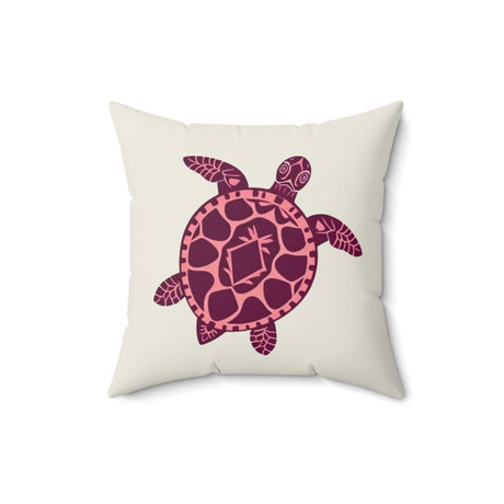 Purple and Pink Boho Sea Turtle Pillow, Faux Suede Pillow - 4 sizes