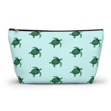 Blue Sea Turtle Print Accessory Pouch