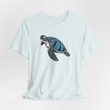 Blue Comic Print Sea Turtle Graphic Tee - 7 Colors