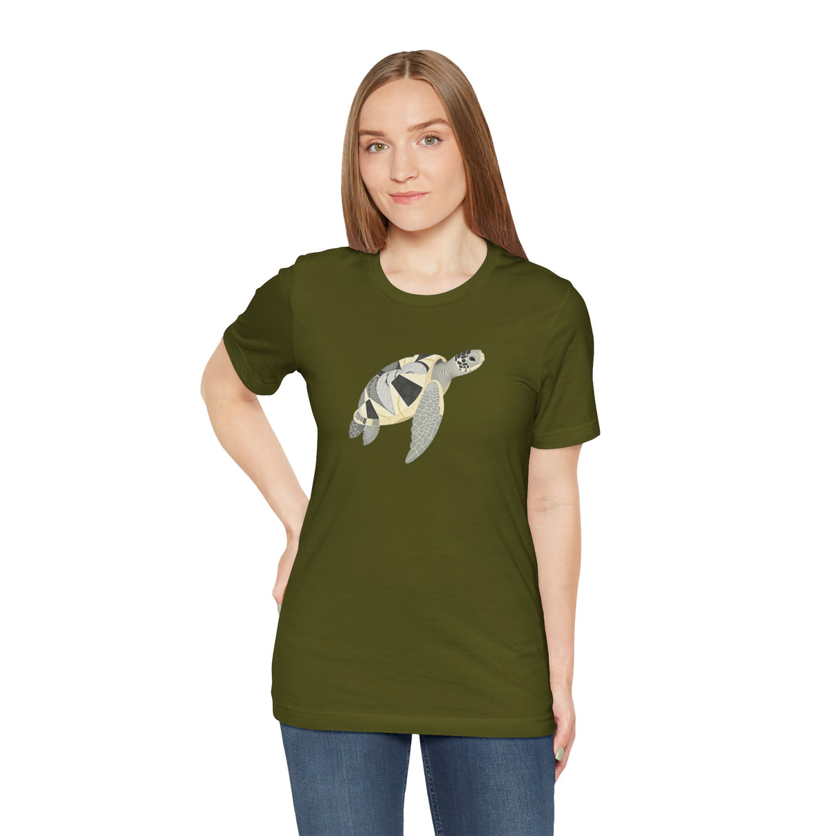 White and Gray Collage Sea Turtle Tee - 6 colors