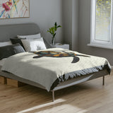 Sea Turtle Art Print -Themed Velveteen Microfiber Blanket - 3 Sizes