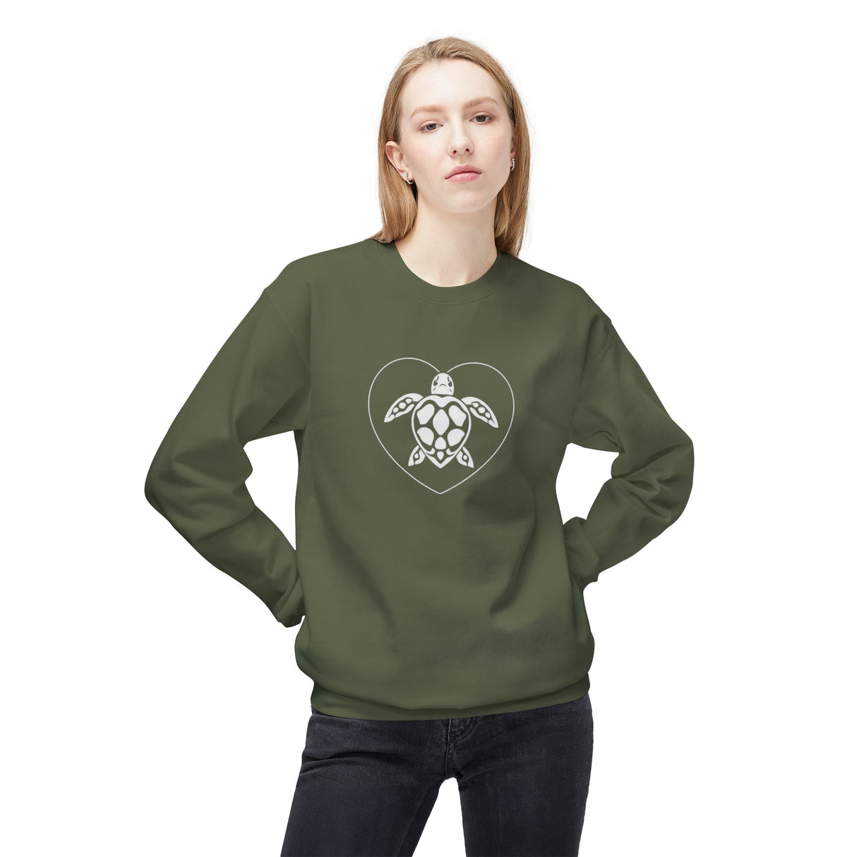 White Heart Sea Turtle Sweatshirt - 7 colors