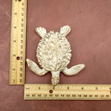 White Sea Turtle Tan Coral Shell Figurine (1 figure approx. 4+ inches) Rough White Tan Sea Turtle Statuette for decor gifts & collecting!