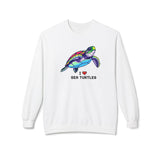 8 Bit I Love Sea Turtle Sweatshirt - 4 colors