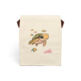 Cute Sea Turtle Lunch Bag, Eco-Friendly Tote, Kids Lunchbox, Beach Day Bag, Tote for School & Work, Reusable Canvas Lunch Bag