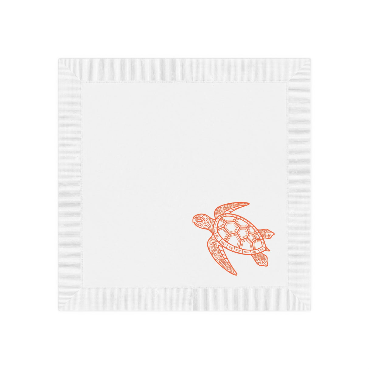 Orange Tropical SeaTurtle-Themed Cocktail Napkins
