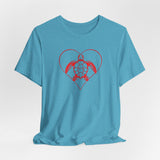 Red Heart Sea Turtle Graphic Tee - 8 Colors