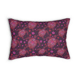 Purple Island Print Sea Turtle Lumbar Pillow