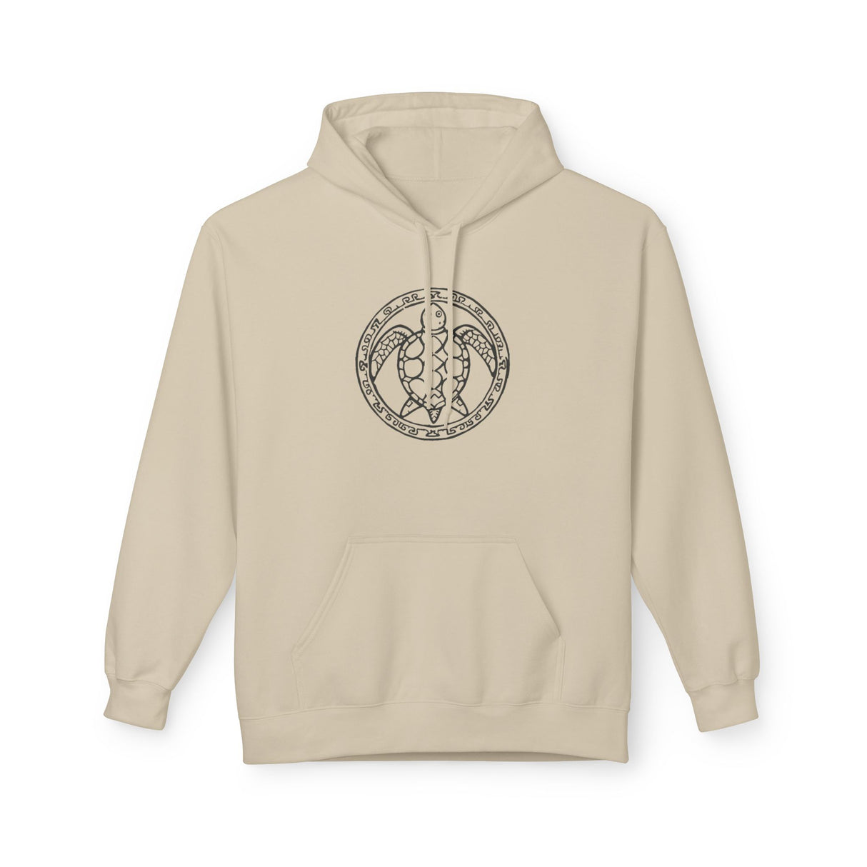 Tribal Sea Turtle Hoodie - Comfy Unisex Fleece Sweatshirt - 5 Colors