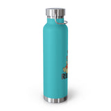 RELAX Cartoon Turtle Water Bottle 22oz - Cute Turtle Design, Insulated Drinkware for Summer, Beach Days, Gifts for Friends