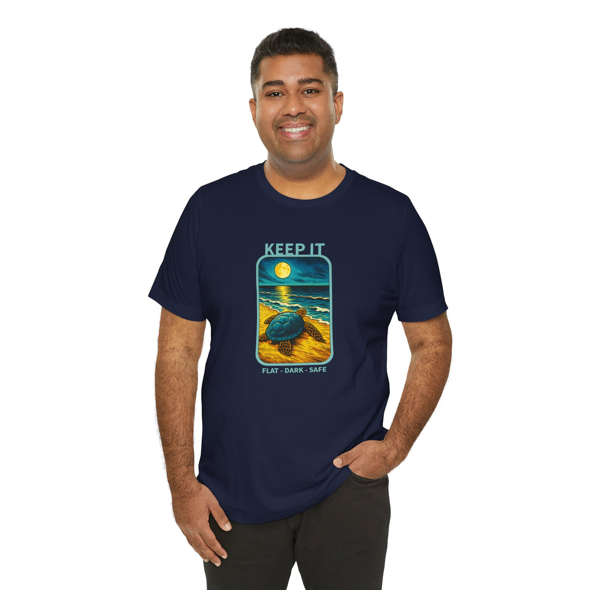 Keep it Dark Flat Safe Sea Turtle Illustration Tee - 4 colors