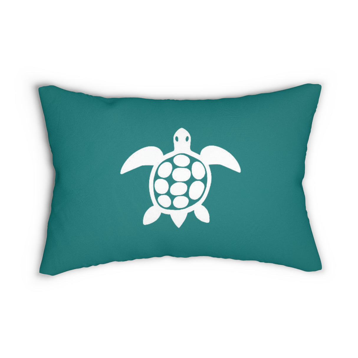 Teal Sea Turtle Lumbar Pillow