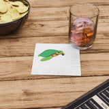 Green Cartoon SeaTurtle-Themed Cocktail Napkins