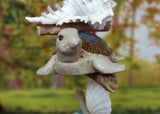 Hanging Nautical Garland Blue Glass Float Sea Turtle Shells (1 Garland approx. 20 x 6 inches) Shells Float Turtle Mobile for beachy décor!