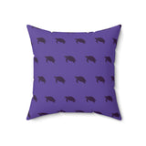 Purple Momchrome Sea Turtle Pillow, Faux Suede Pillow - 4 sizes