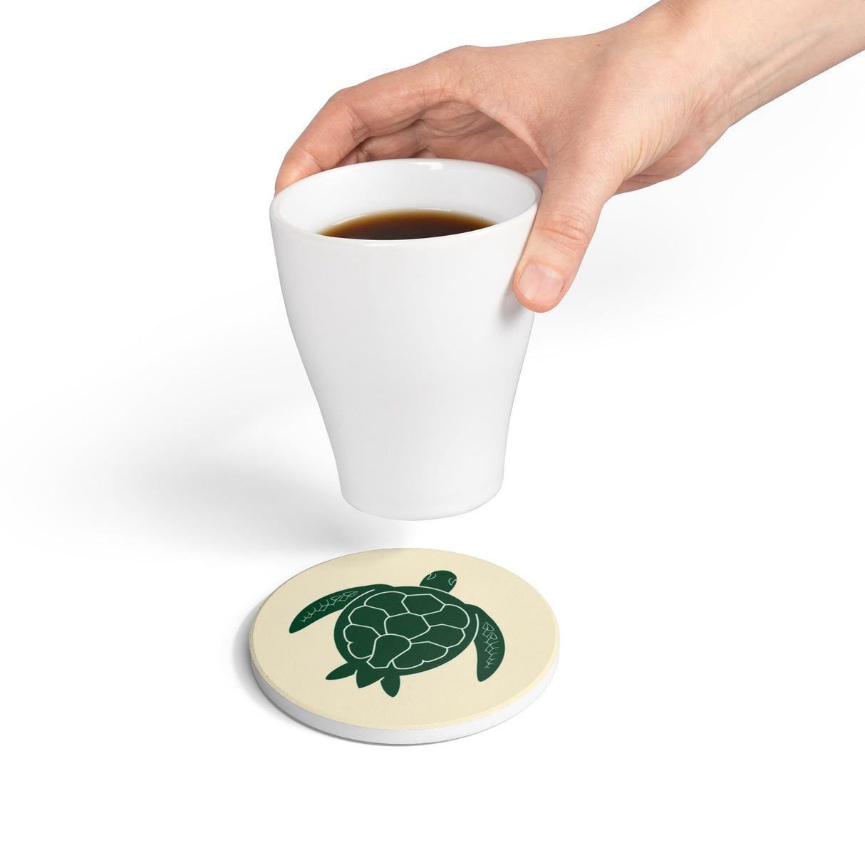 Eco-Friendly Sea Turtle Ceramic Coaster