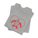 Red Heart Sea Turtle Graphic Tee - 8 Colors