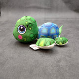 Cute Baby Sea Turtle Plush Animal (1 stuffed animal approx. 7+ inches long) Green Sea Turtle Plush Toy ideal gift for kids and adults!