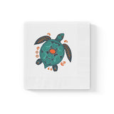 Blue Boho Tropical SeaTurtle-Themed Cocktail Napkins