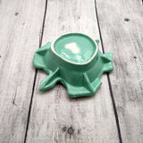 Sea Turtle Pastel Green Plate (1 dish approx. 6.75+ inches wide) Green Sea Turtle Ceramic Dish for coastal table charm display & kitchen accent