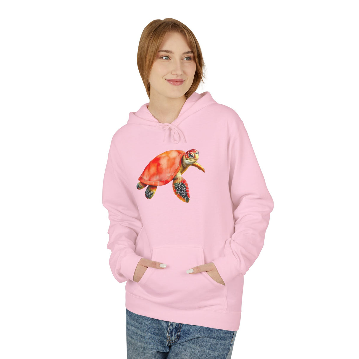 Surreal Red Sea Turtle Hoodie - Comfy Sweatshirt - 6 Colors
