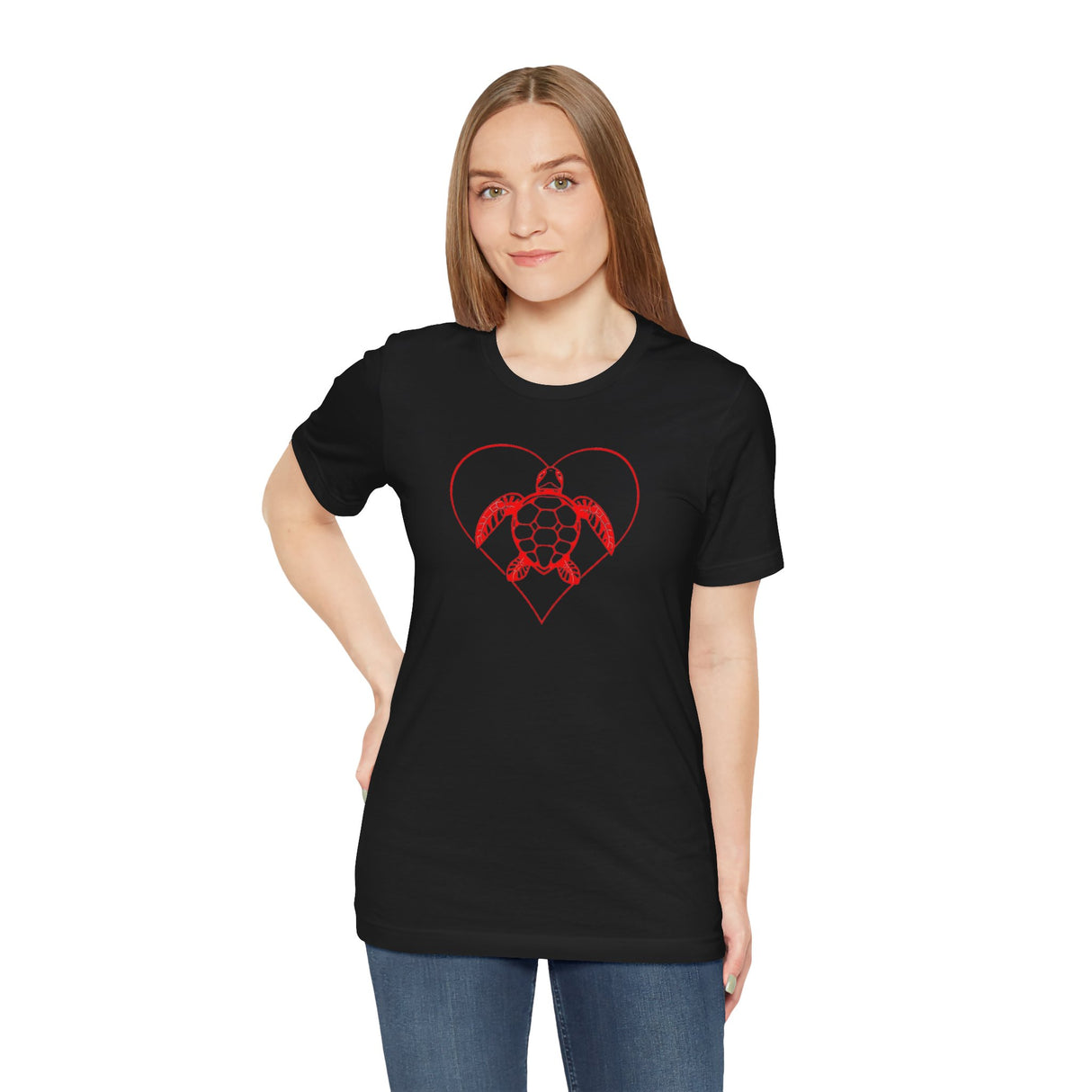 Red Heart Sea Turtle Graphic Tee - 8 Colors