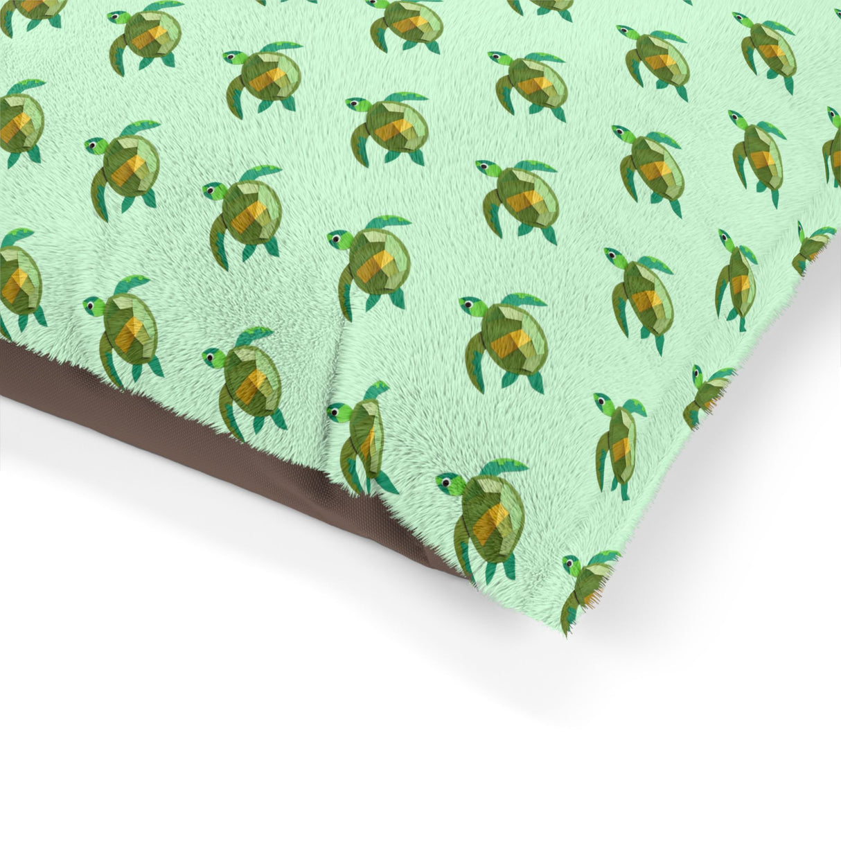 Green Sea Turtle Pattern Pet Bed.