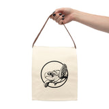 Waving Sea Turtle Lunch Bag - Reusable Canvas Lunch Bag