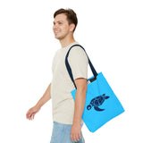 Blue Sea Turtle Icon Tote Bag - 3 sizes
