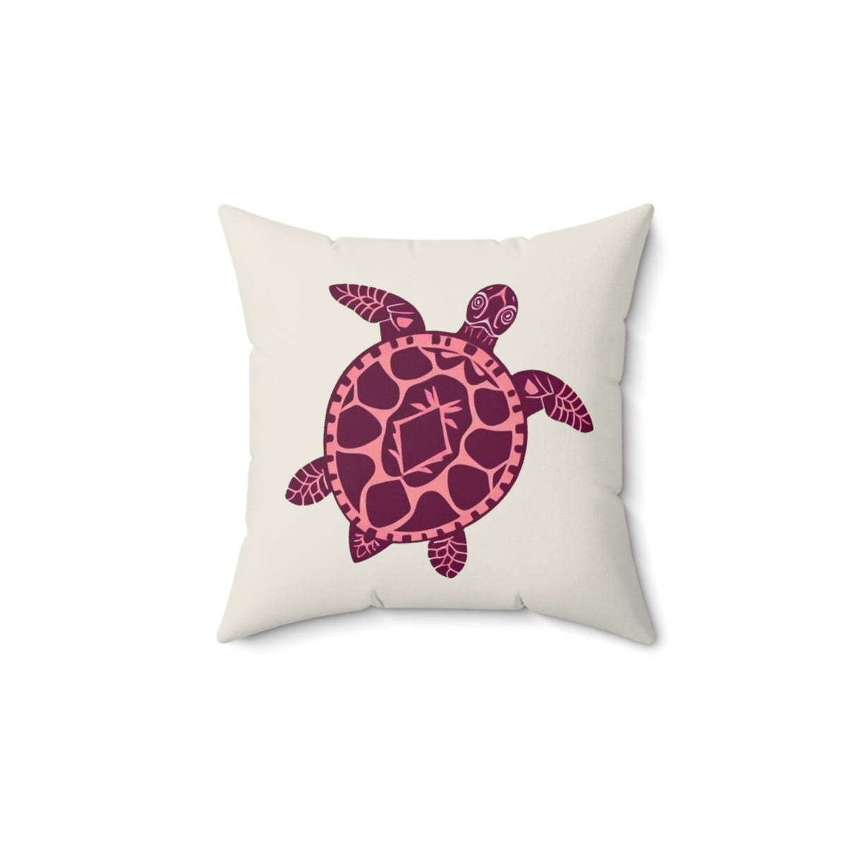 Purple and Pink Boho Sea Turtle Pillow, Faux Suede Pillow - 4 sizes