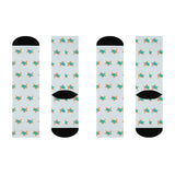 Light Blue Sea Turtle Cushioned Crew Socks